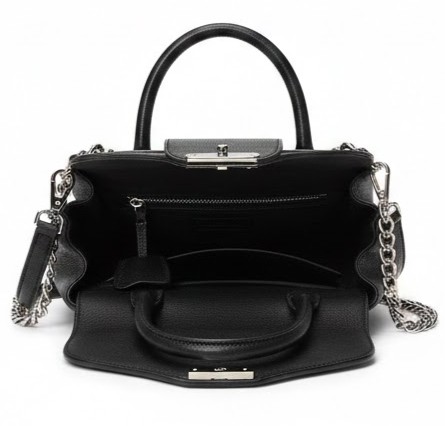 Bolsa negra de cuero