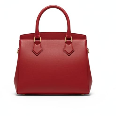 Bolsa roja de cuero